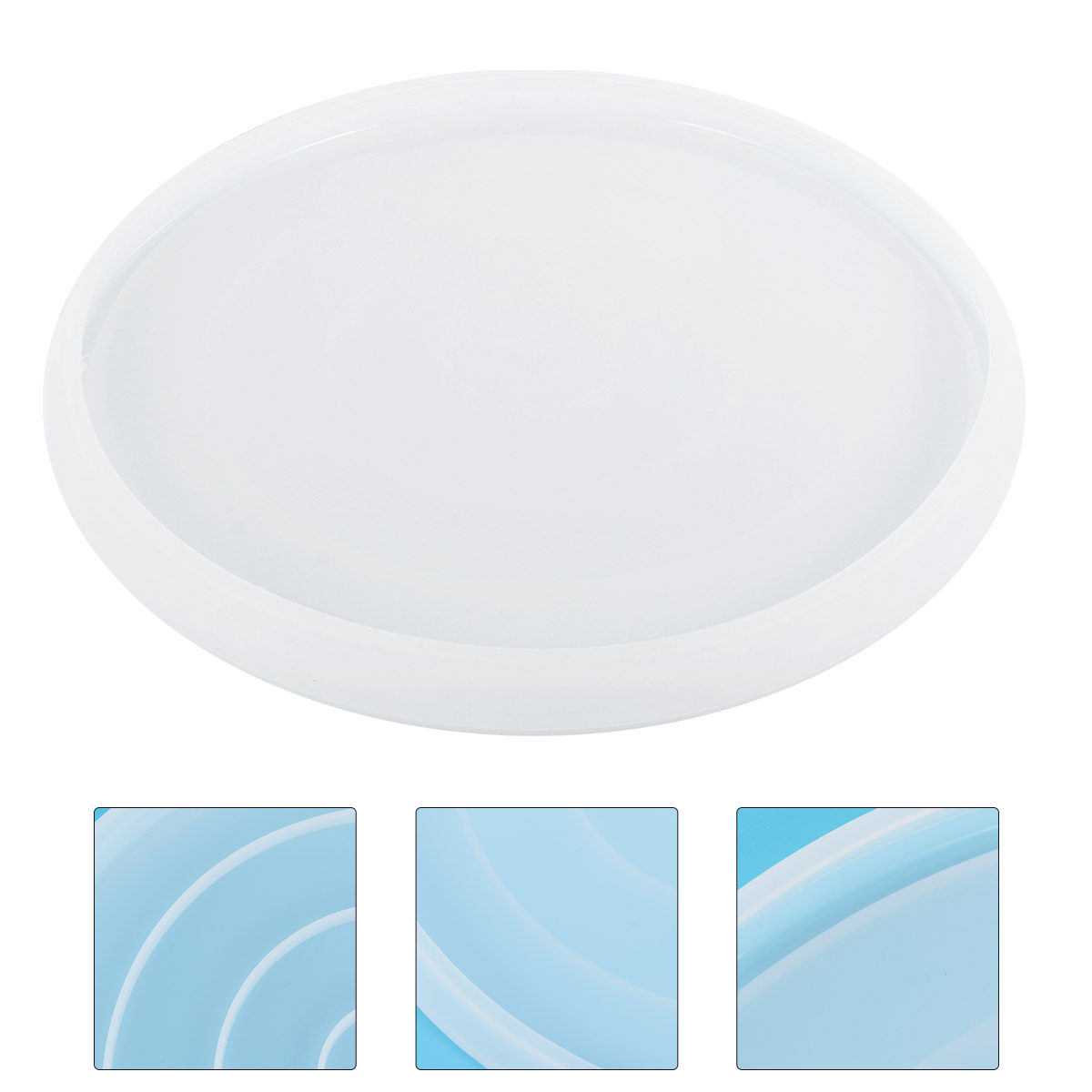 Resin Art Coasters - Stampo in silicone rotondo per piatti,