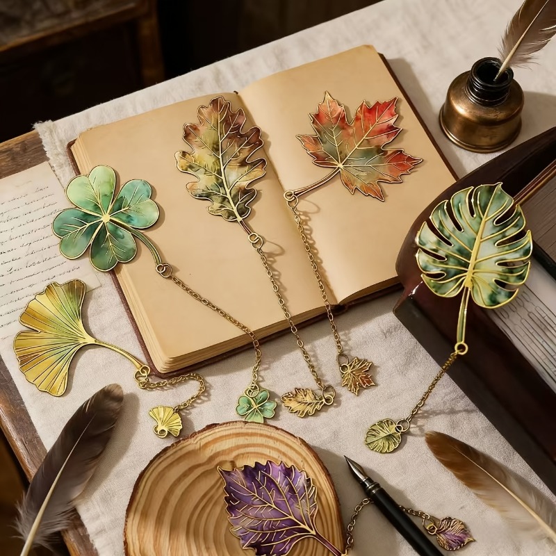 Resin Art Bookmark - 1 Pezzo Segnalibro Vintage a Forma