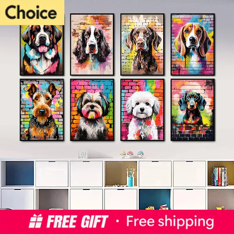 Resin Art Aesthetic - Poster con Graffiti di Cani Carini,