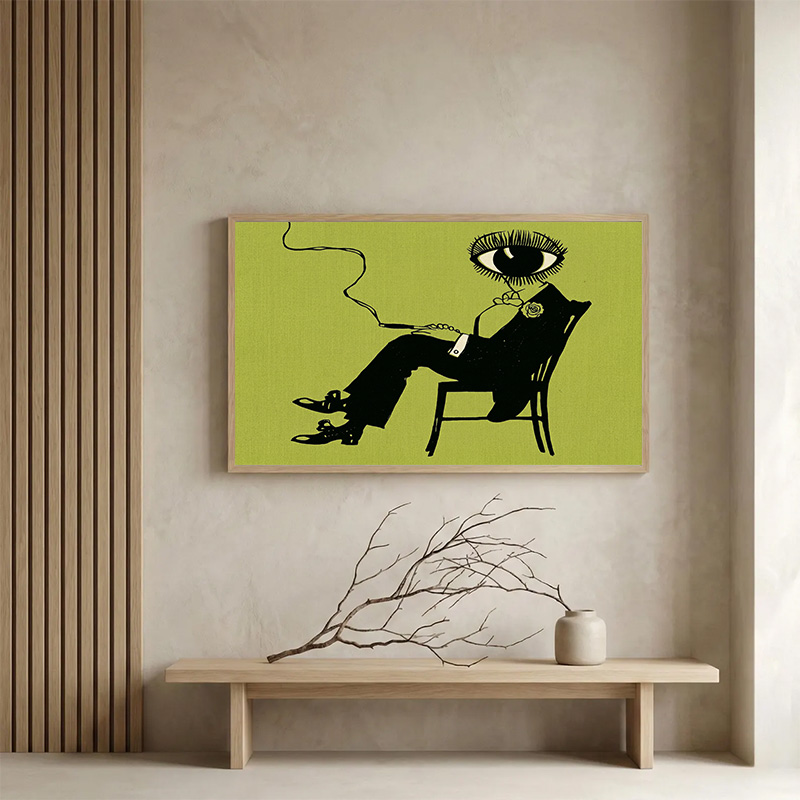 Resin Art Aesthetic - Quadro astratto surreale con figura e