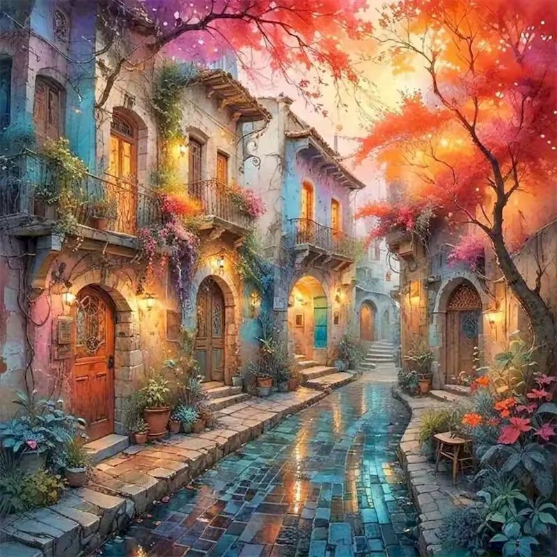 Resin Art Wallpaper - RUOPOTY Dipinto Diamantato 5D, Decorazione Murale,