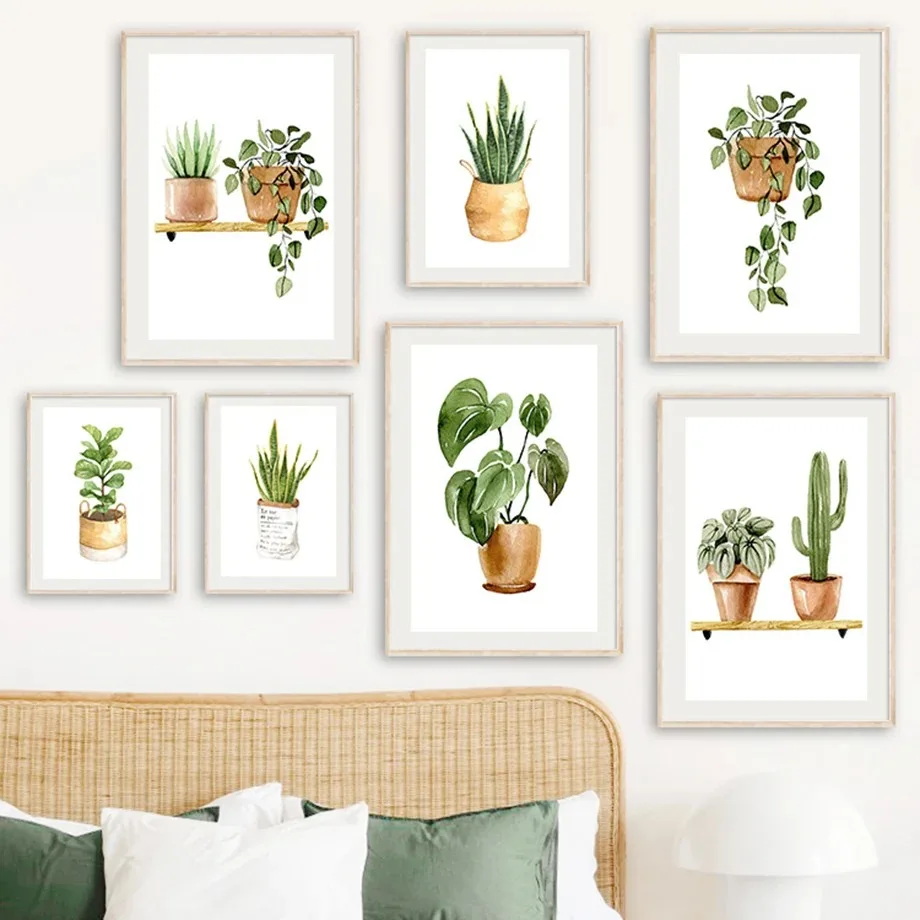 Resin Art Aesthetic - Cactus Tiger Pilan Monstera Piante verdi