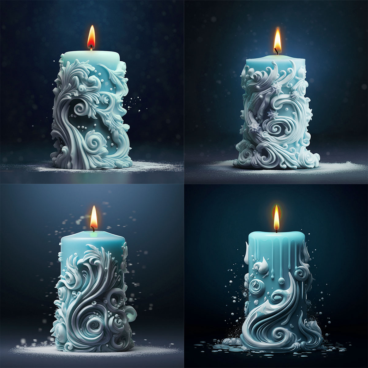 Resin Art Ocean - geometria intagliata cilindrica stampo per candele
