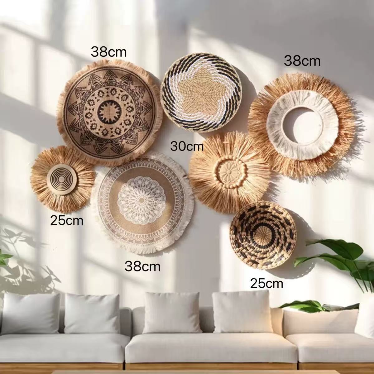 Resin Art Aesthetic - Decorazione Murale Boho in Paglia, Arte