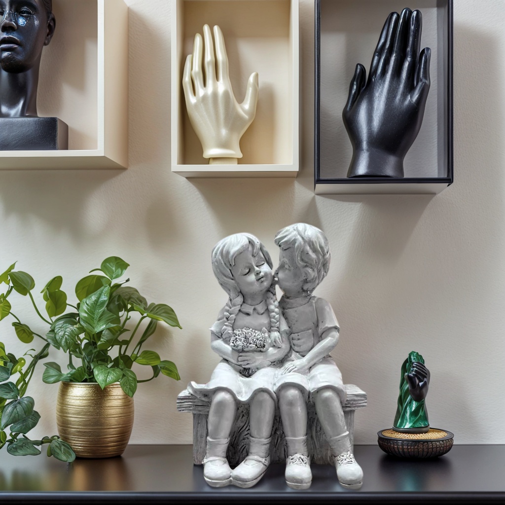 Resin Art Aesthetic - Statua in resina di bambino e