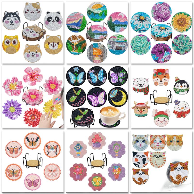 Resin Art Coasters - SDOYUNO Kit sottobicchieri per pittura con