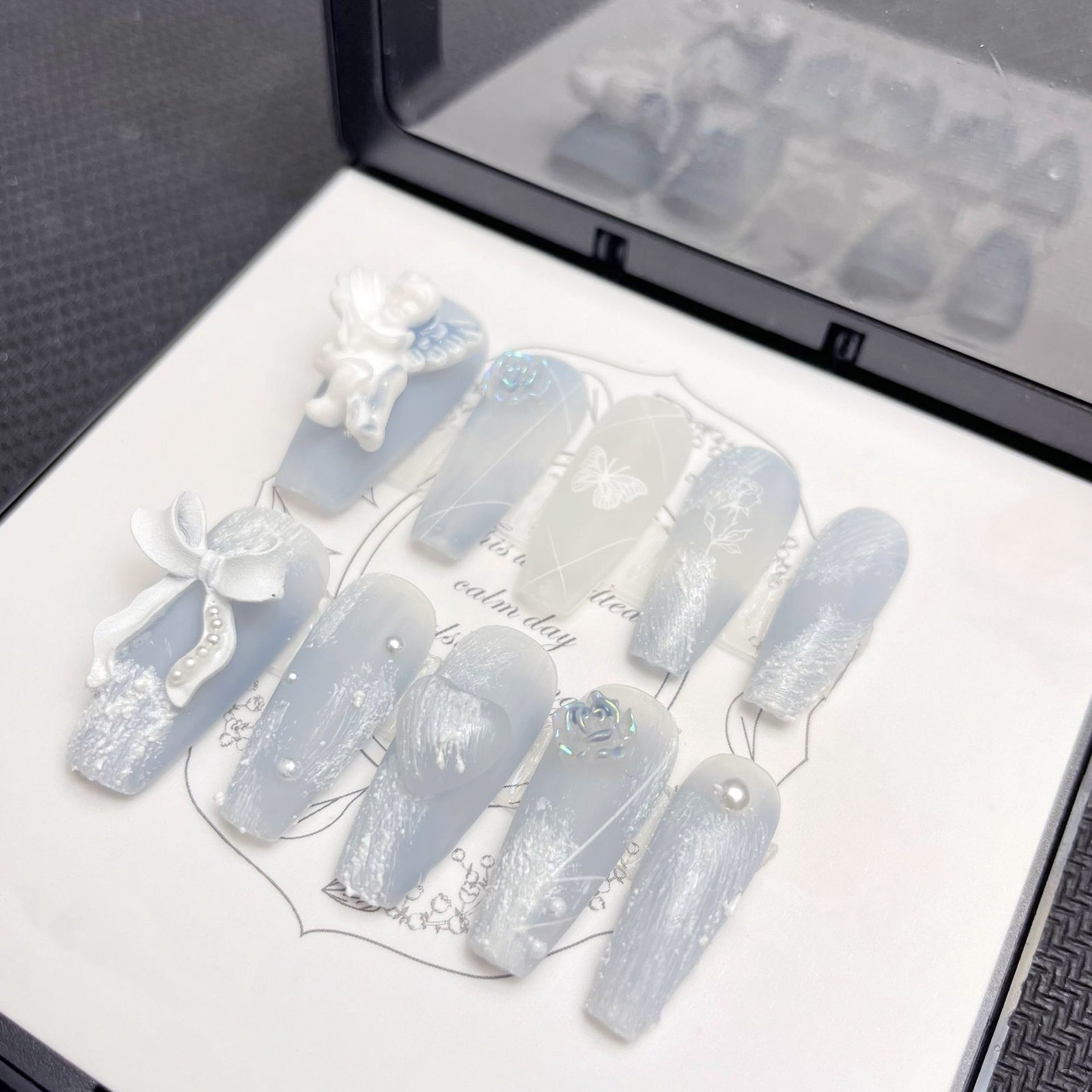 3D gesso angelo unghie finte l - Resin Art Flower recensione e prezzo