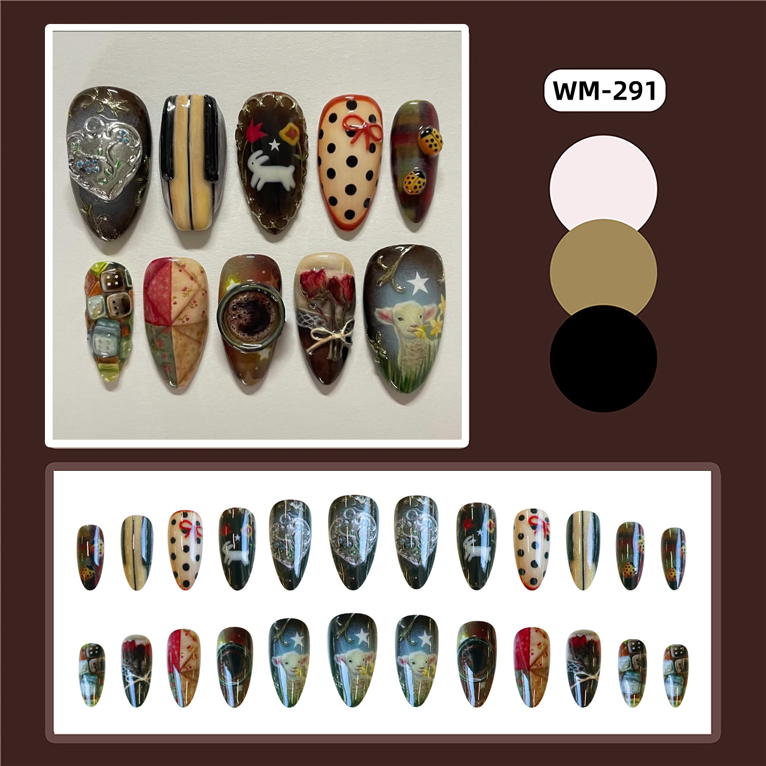 24 pezzi di unghie finte stile - Resin Art Ocean recensione e prezzo