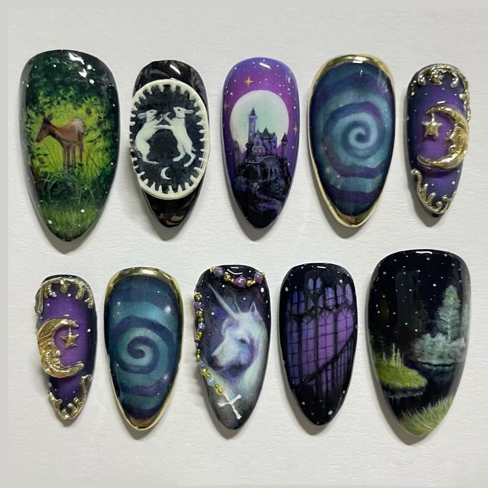 24 pezzi di unghie finte stile - Resin Art Ocean recensione e prezzo