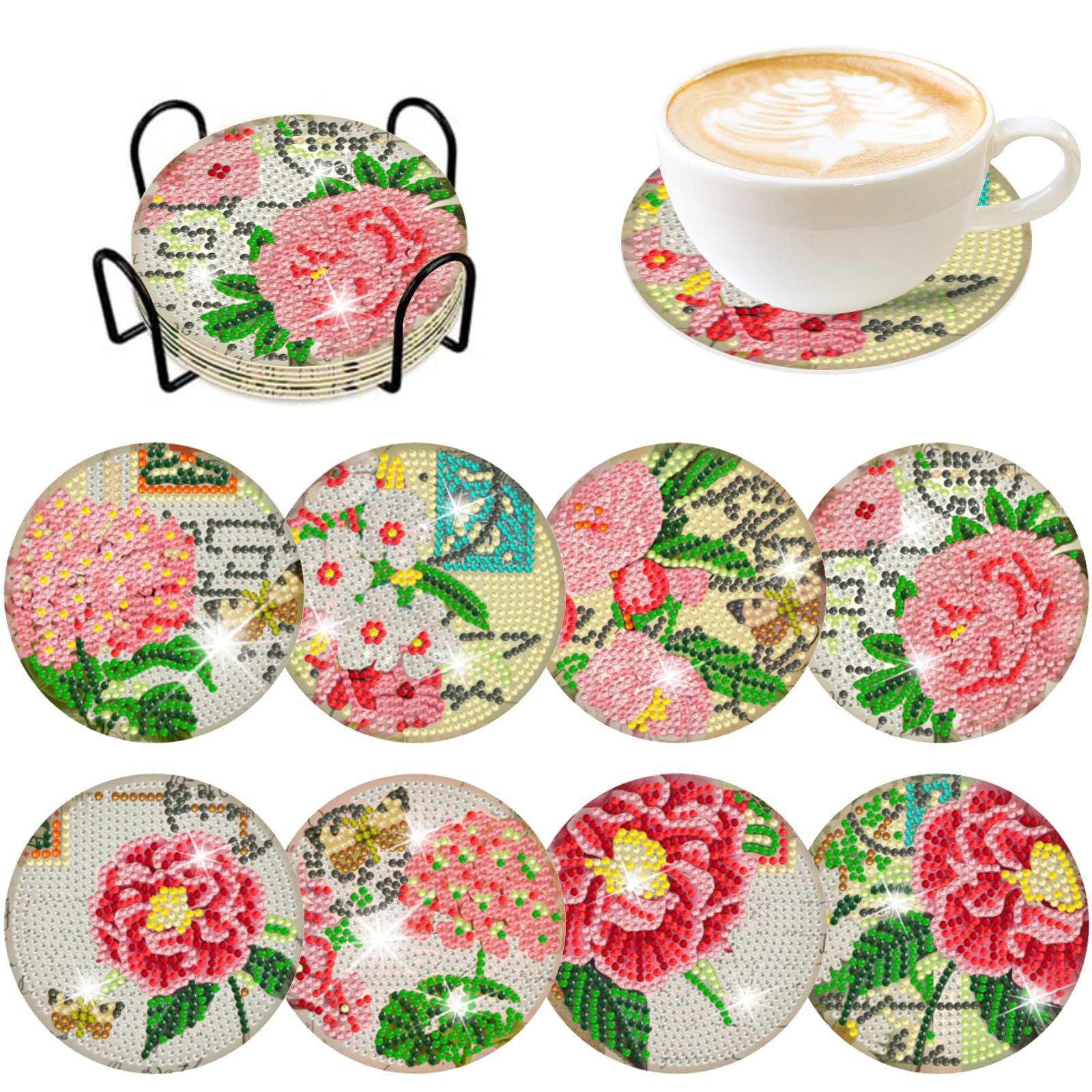 RUOPOTY 8 pz/set pittura diama - Resin Art Coasters recensione e prezzo