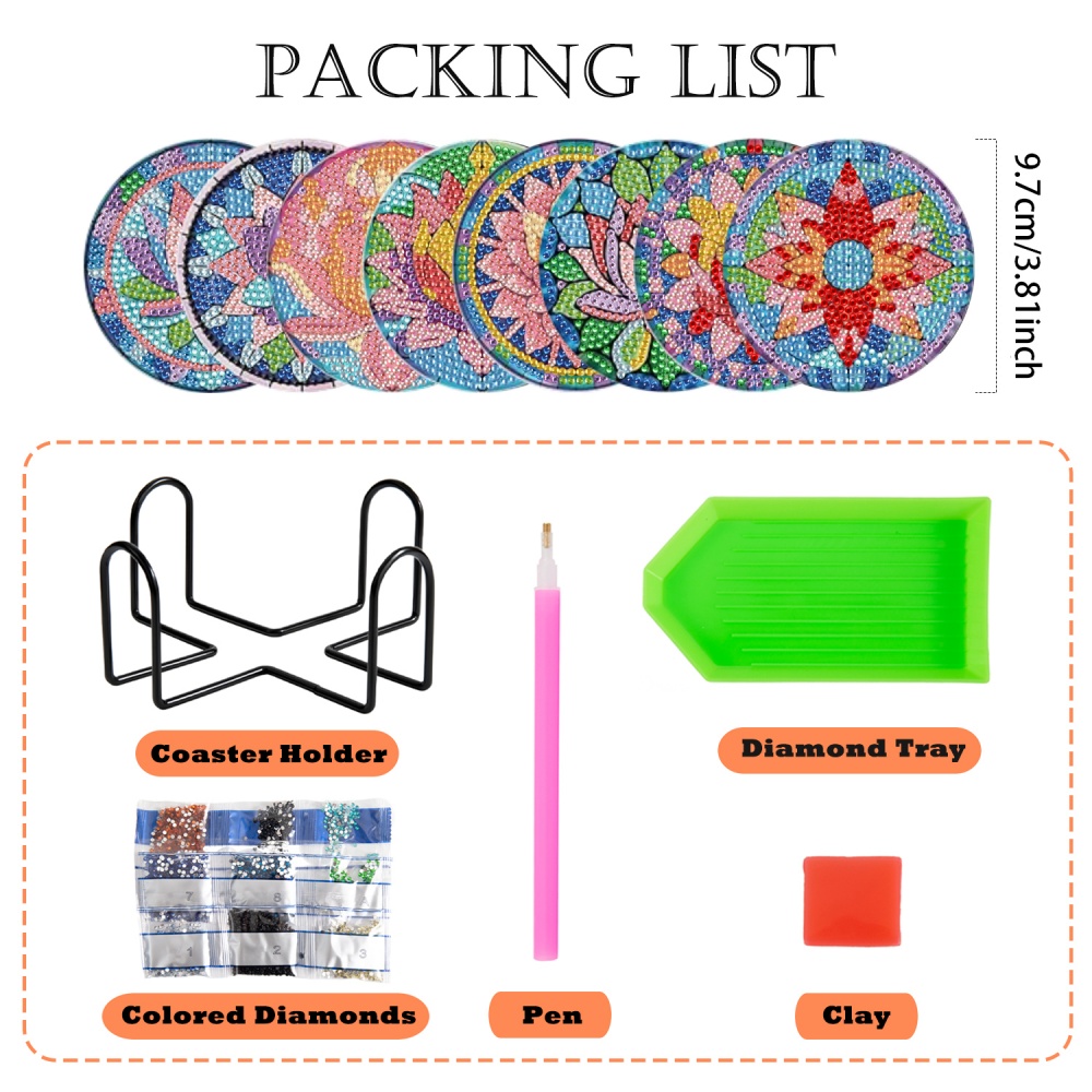 Set di 8 Sottobicchieri con Di - Resin Art Coasters recensione e prezzo